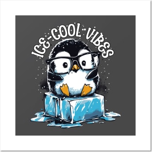 Nerdy Penguin, Ice-Cool Vibes Posters and Art